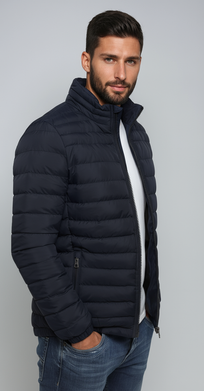 RANDY – Gewatteerd heren pufferjack met sportieve look - Glamorix