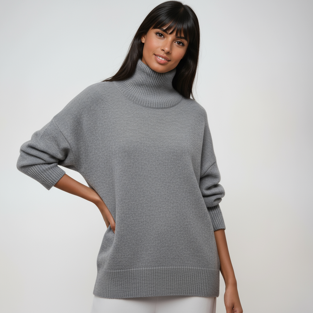 CAMELIA – Oversized dames coltrui met zachte feel en relaxte fit - Glamorix