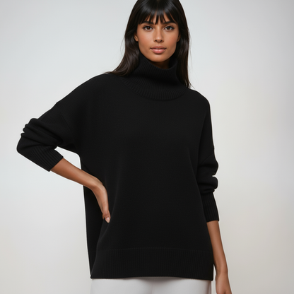 CAMELIA – Oversized dames coltrui met zachte feel en relaxte fit - Glamorix