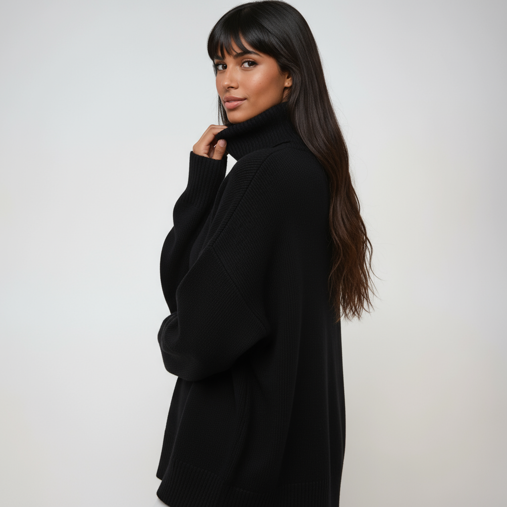 CAMELIA – Oversized dames coltrui met zachte feel en relaxte fit - Glamorix