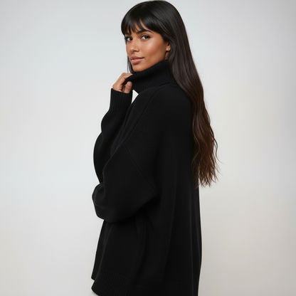 CAMELIA – Oversized dames coltrui met zachte feel en relaxte fit - Glamorix