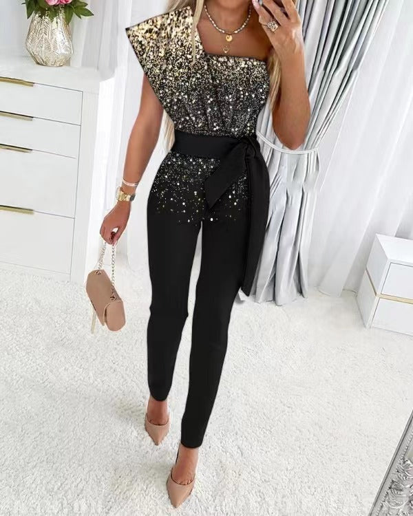 ELYSIA - Asymmetrische avondjumpsuit voor vrouwen