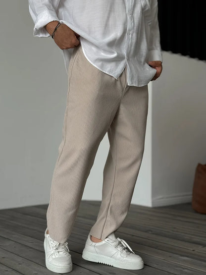 Archer - Casual Broek met Relaxed Fit en Rechte Pijpen