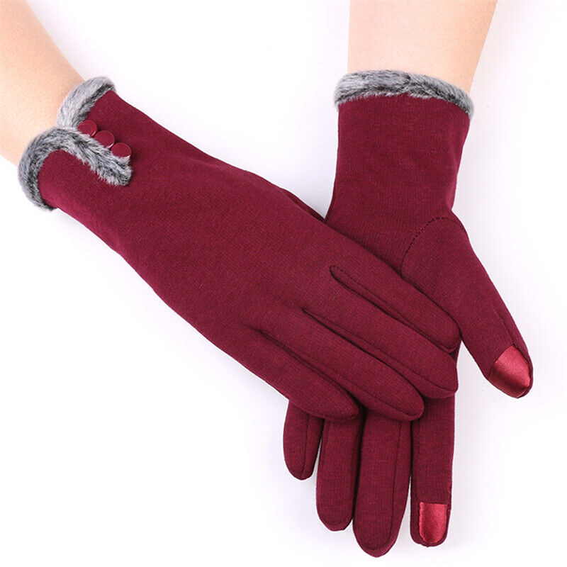 ELISE - Warme gebreide handschoenen met decoratieve knopen