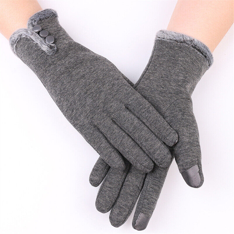 ELISE - Warme gebreide handschoenen met decoratieve knopen