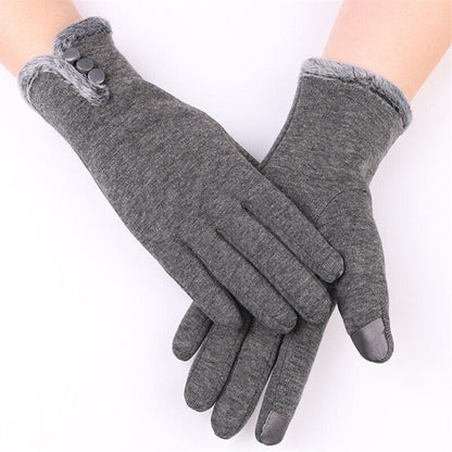 ELISE - Warme gebreide handschoenen met decoratieve knopen
