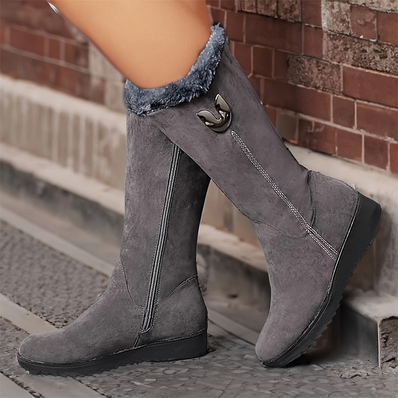 ARIA - Dameslaarzen met fleece voering en ritssluiting
