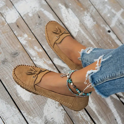 Stijlvolle dames loafers met strikdetail en flexibele zool – MAIA FLEX - Glamorix