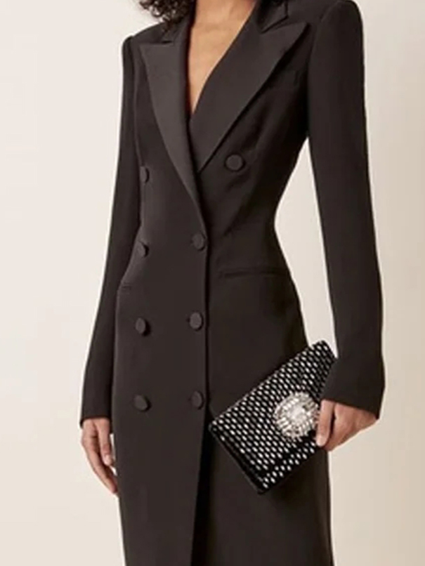 ELOISE - Blazer maxi-jurk met dubbele rij knopen voor dames