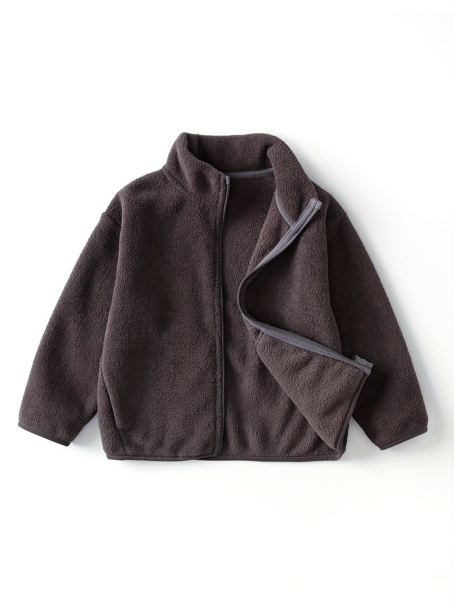 Fenley - Kinderjas van Polar Fleece in Effen Kleur voor Warmte en Comfort