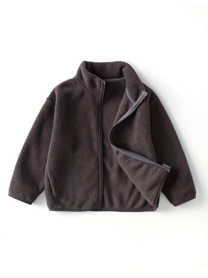 Fenley - Kinderjas van Polar Fleece in Effen Kleur voor Warmte en Comfort