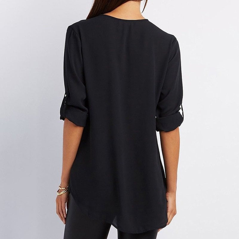 Moderne Dames Top met Halve Rits en Casual Pasvorm – LUNA NORD - Glamorix