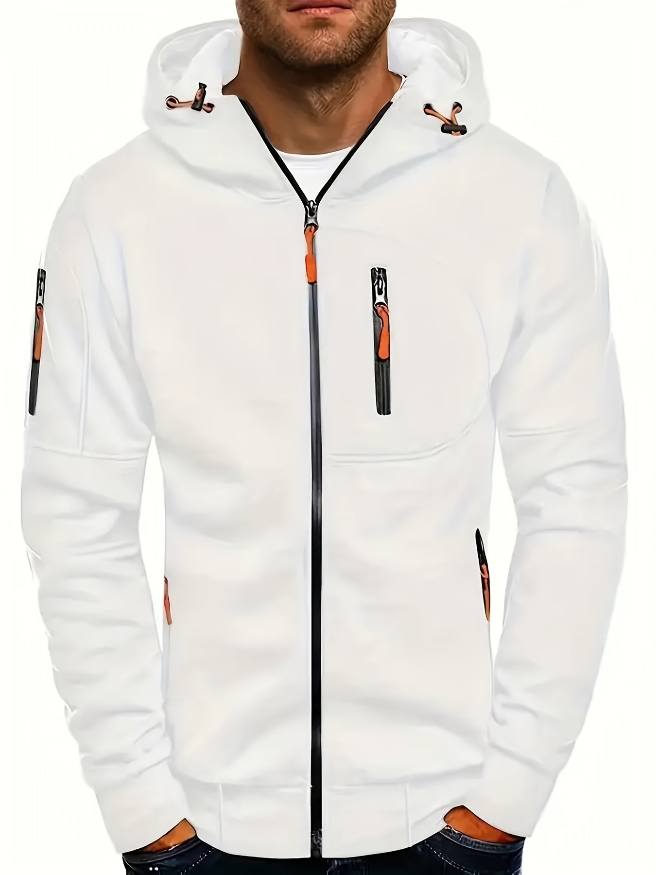 JASPER – Zip-up hoodie met verstelbare capuchon en ritszakken voor comfort en stijl