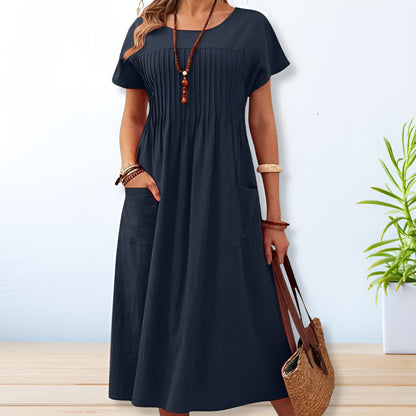 Elegante damesjurk met vloeiende pasvorm en flair – AYLEN