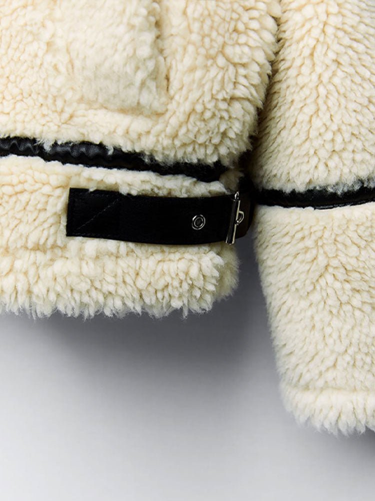 SOPHIA - Shearling jas met oversized kraag voor ultieme luxe