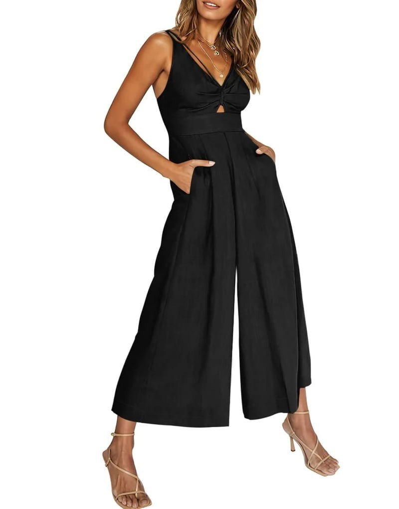 Mouwloze dames jumpsuit met wijde pijpen en elegante snit – SEREIA FLOW - Glamorix