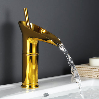 Waterval wastafelkraan met retro design voor badkamer – VELLUTO AquaFall - Glamorix