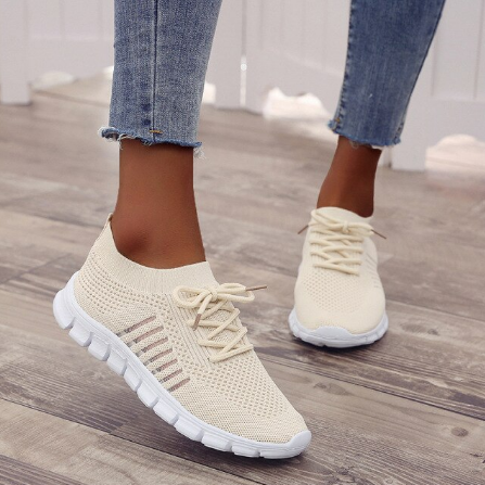 Stijlvolle orthopedische sneakers voor dames met lichtgewicht ondersteuning – FlexivaWalk - Glamorix