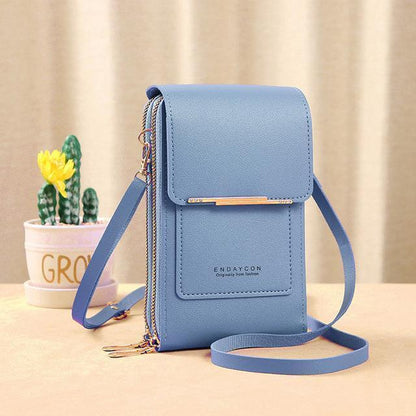 ARIA - Compacte crossbody telefoontas met multi-card houder