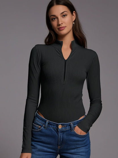 ELISE - Bodysuit met ritssluiting en lange mouwen