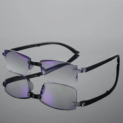 Randloze heren zonnebril met UV-bescherming en licht frame – NOVA AIRFRAME - Glamorix