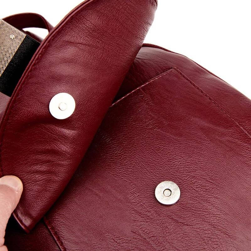 Elegante leren damesrugzak met minimalistisch design en slimme indeling – MAELYA LuxePack - Glamorix