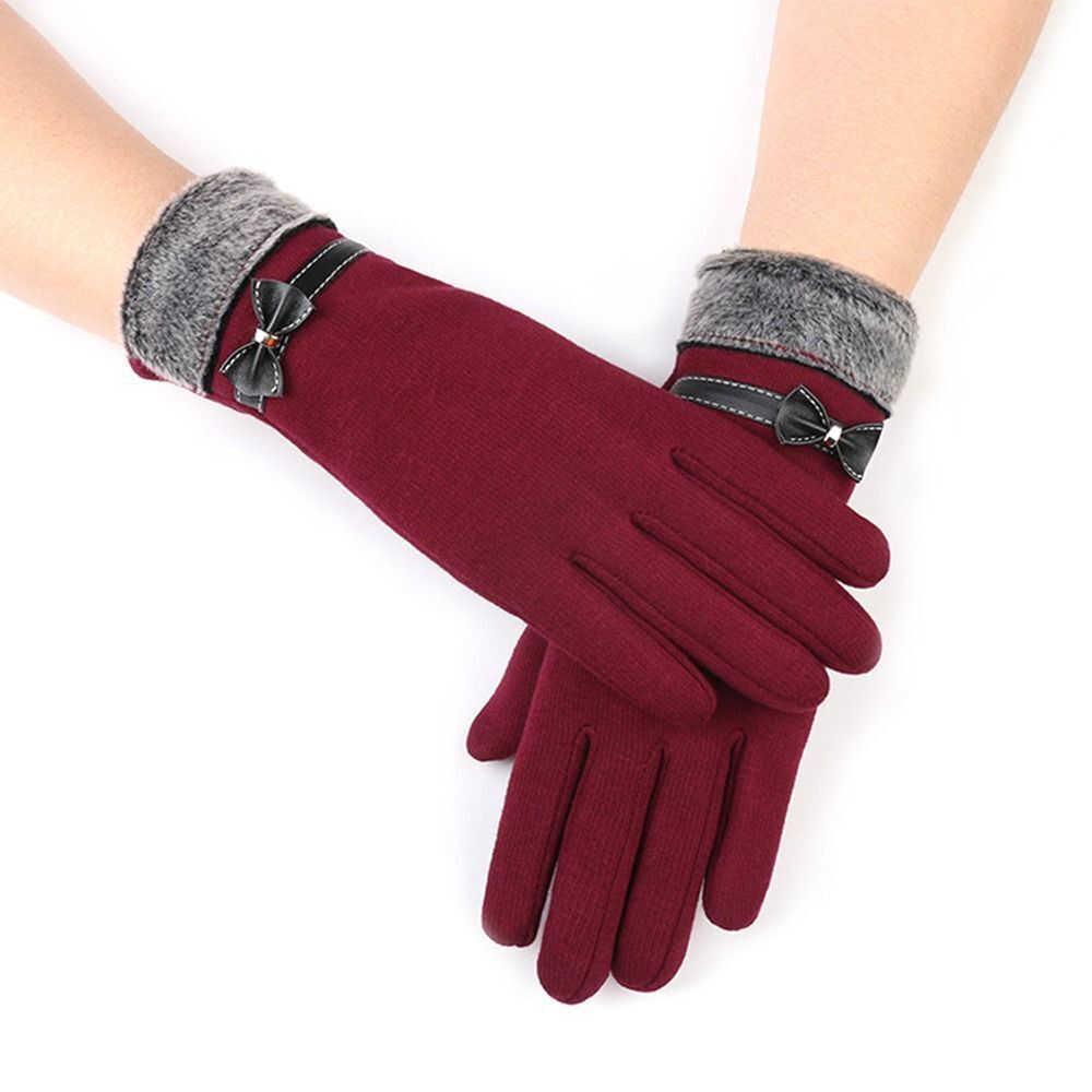 ELISE - Warme gebreide handschoenen met decoratieve knopen