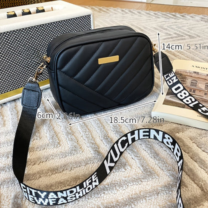 Moderne vierkante gevoerde schoudertas – CuboLuxe - Glamorix