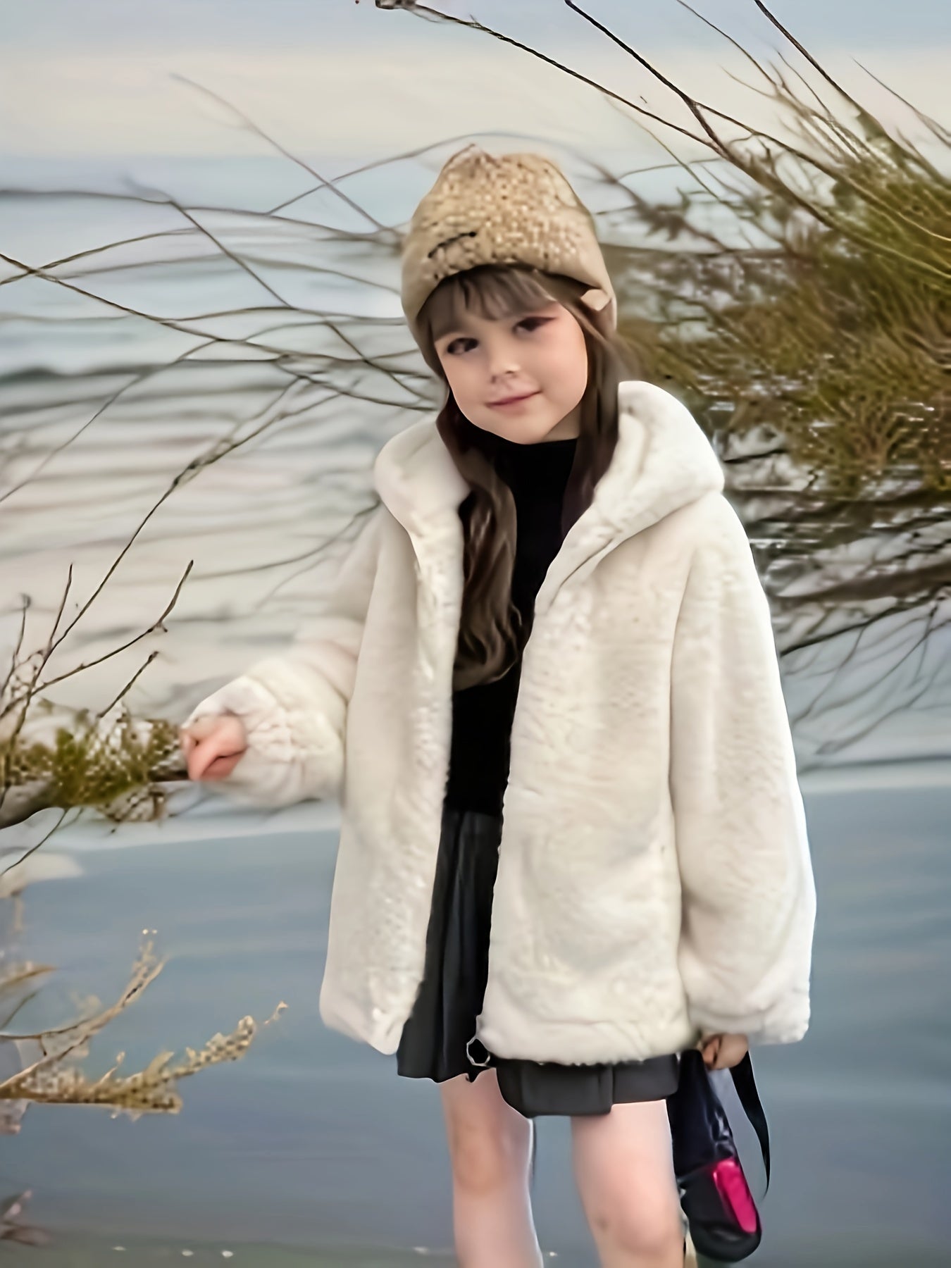 BELLA - Fleece gevoerde jas met capuchon en schattige oortjes voor meisjes