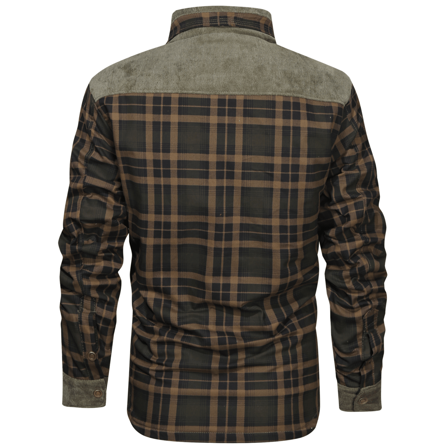 HARRIS - Herenjas met rustieke geruite knoopsluiting en corduroy accenten