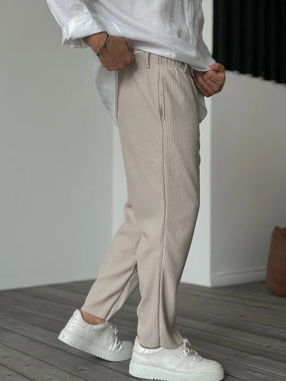 Archer - Casual Broek met Relaxed Fit en Rechte Pijpen