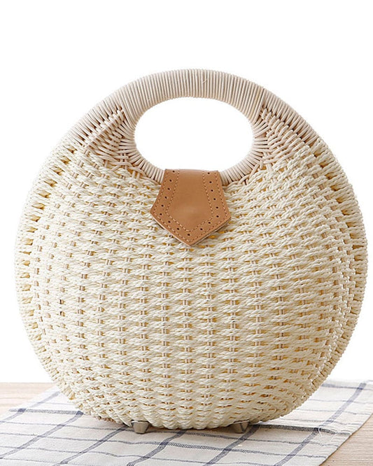 Handgemaakte rotan tas voor dames – Solviana SummerWeave - Glamorix