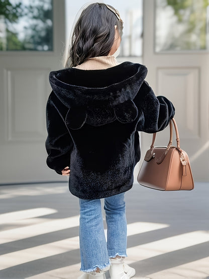 BELLA - Fleece gevoerde jas met capuchon en schattige oortjes voor meisjes