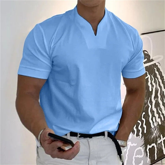 Aladar | Heren Slim Casual T-shirt - Korte Mouw, Businesswear - Glamorix