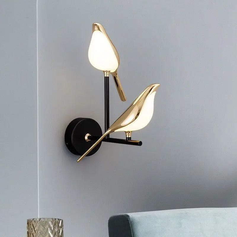 LUXBIRD – Chique Verchroomde Wandlamp/Plafondlamp met Vogelontwerp