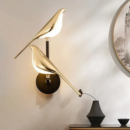 LUXBIRD – Chique Verchroomde Wandlamp/Plafondlamp met Vogelontwerp