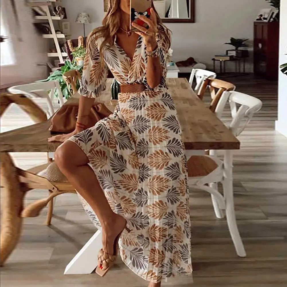 Rita - Dames casual lange jurk - Glamorix