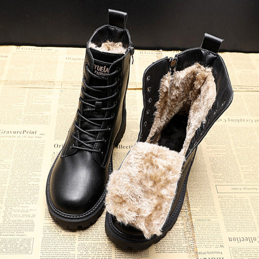 ELARA - Fleece gevoerde winterlaarzen met rits voor dames