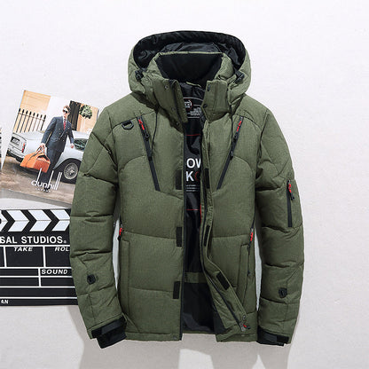 OSKAR - Abrigo de invierno con cuello alto y capucha para hombre - Glamorix