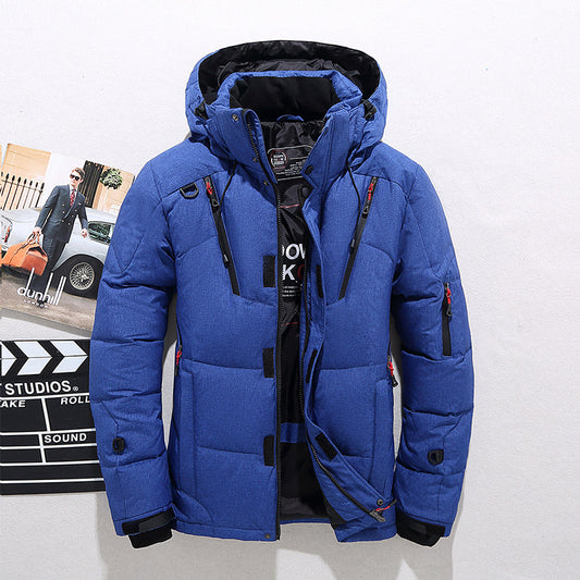 OSKAR - Abrigo de invierno con cuello alto y capucha para hombre - Glamorix