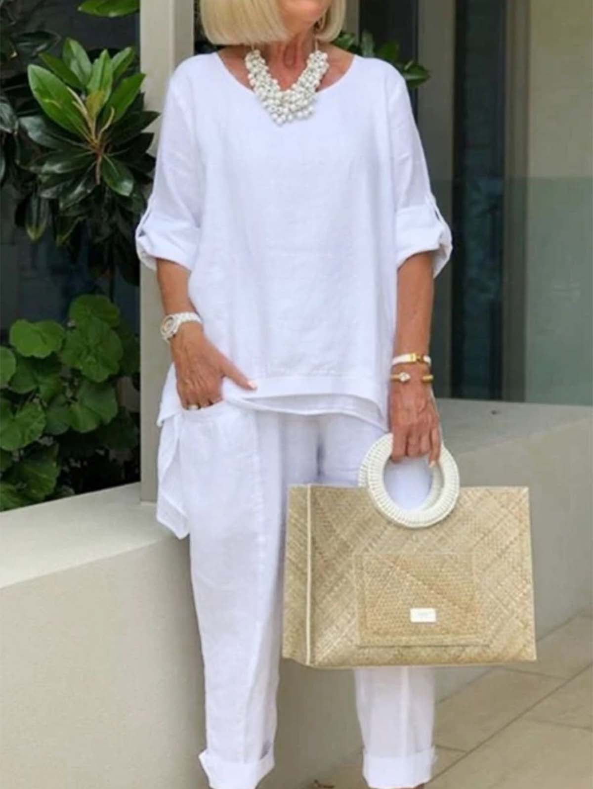 Comfortabele dames set van 2 delen met losse pasvorm – LivanaFlow Set - Glamorix