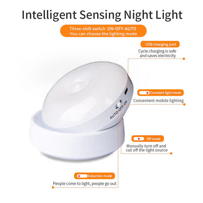 MotionGlow - Draadloze Nachtlamp met Automatische Bewegingssensor