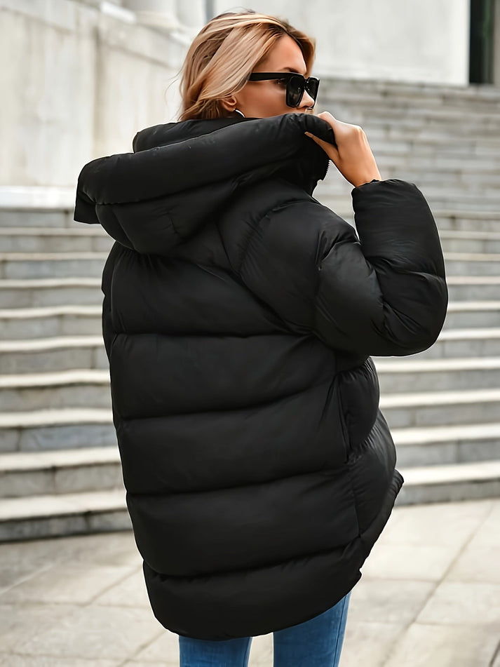 SERENA - Lange dames pufferjas met afneembare capuchon voor ultieme bescherming en stijl