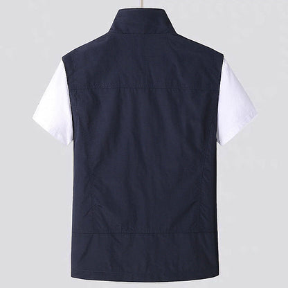Heren bodywarmer met ritssluiting en opstaande kraag – VESTARO COREVEST - Glamorix