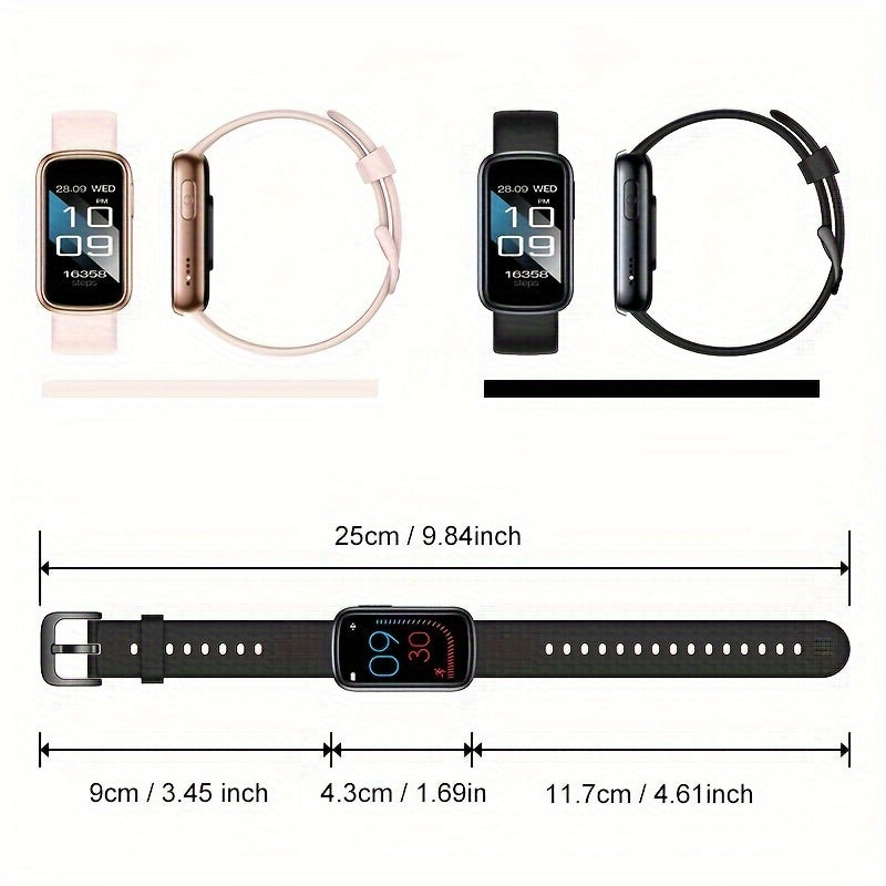 Waterdichte smartwatch met 7 dagen batterij en snelle oplaadfunctie – LYNK ACTIVE - Glamorix