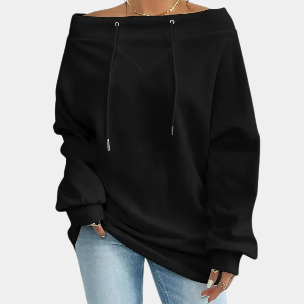 LAYLA - Off-shoulder sweatshirt met een trendy uitstraling