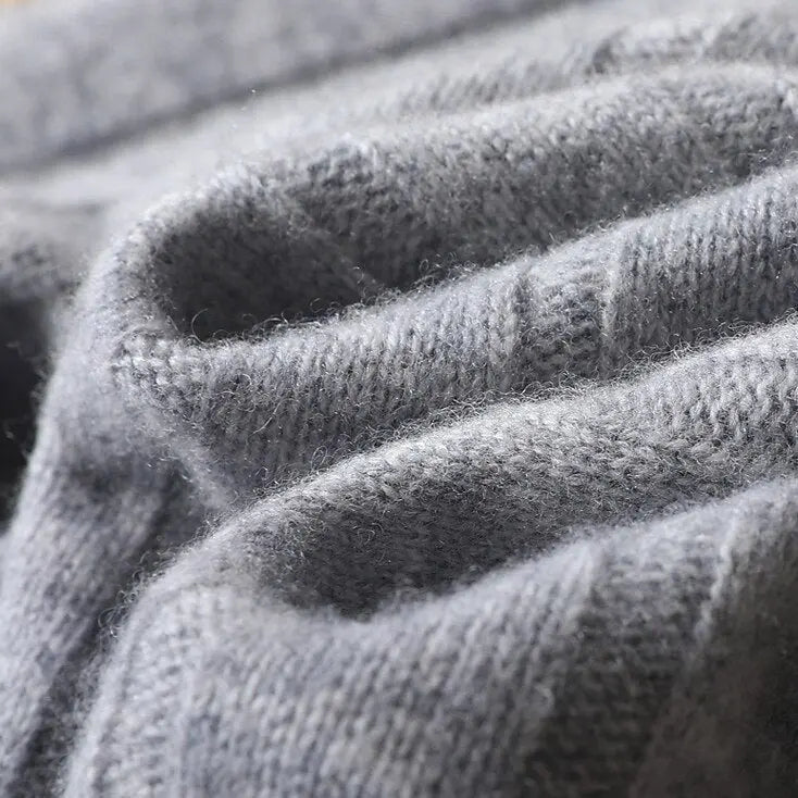 Warm heren trui-vest van wol met ritssluiting – FERNOX - Glamorix