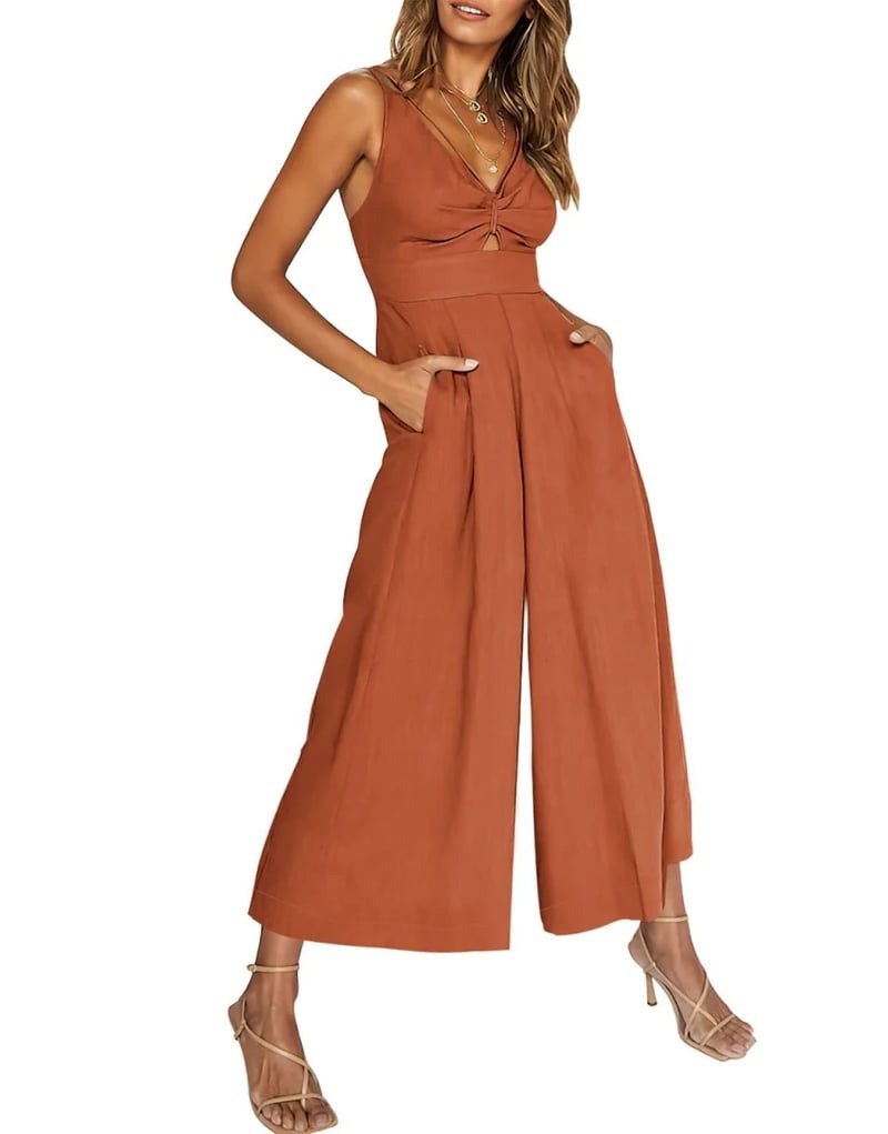 Mouwloze dames jumpsuit met wijde pijpen en elegante snit – SEREIA FLOW - Glamorix