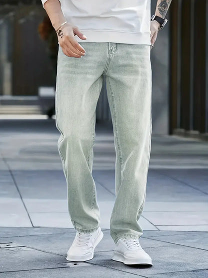 JAMES - Casual denim broek met rechte pijpen