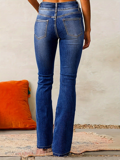 Flatterende flared jeans met hoge taille – STELLA